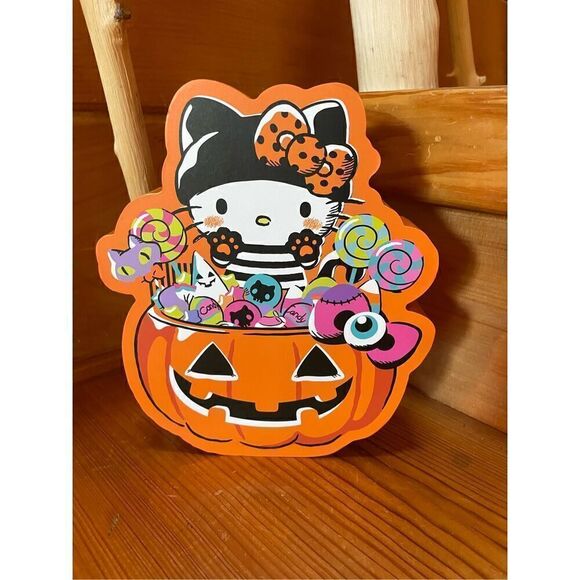 New Hello Kitty Die Cut Plaque Sign Wall Home Decor Solid Wood - Picture 1 of 2